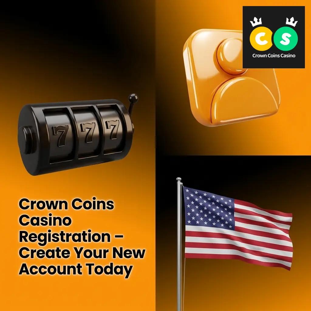 Crown Coins Casino registration page to create a new account and claim welcome bonus coins