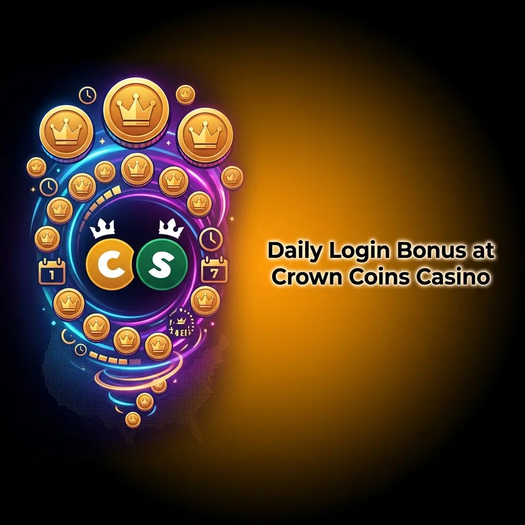 Crown Coins Casino daily login bonus rewarding US players with free Crown Coins every 24 hours, no purchase required