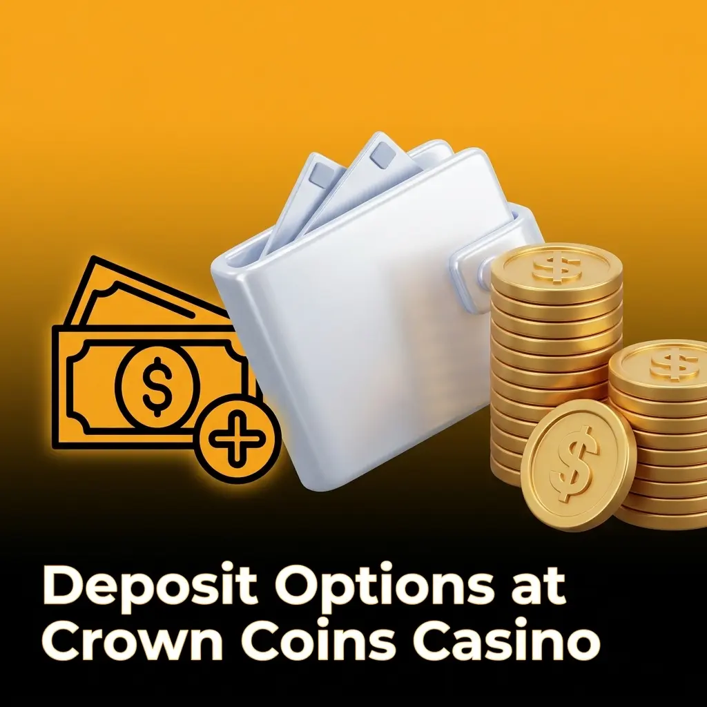 Crown Coins Casino deposit methods including Apple Pay, Visa, Mastercard, Amex, Discover, and Skrill for US players