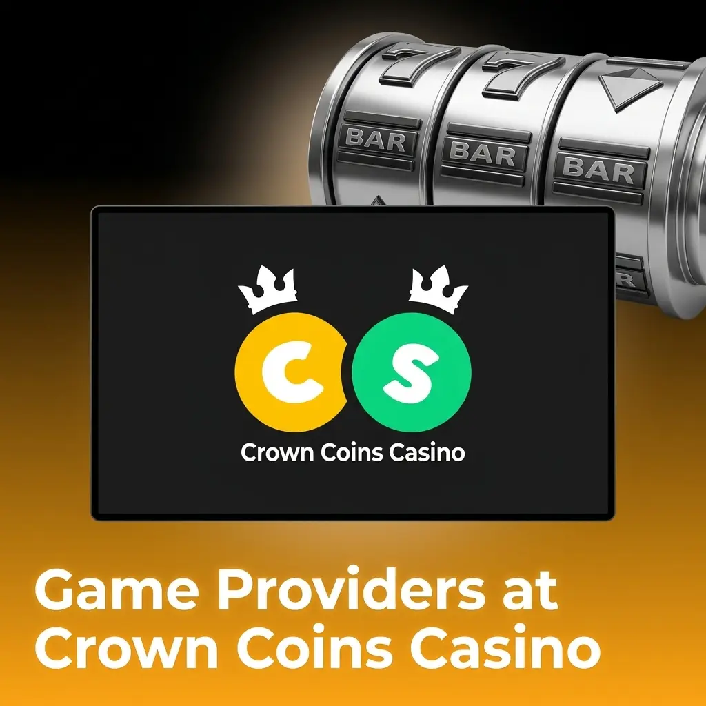 Crown Coins Casino game providers logos including Pragmatic Play, NetEnt, Playtech, Microgaming, and Spribe