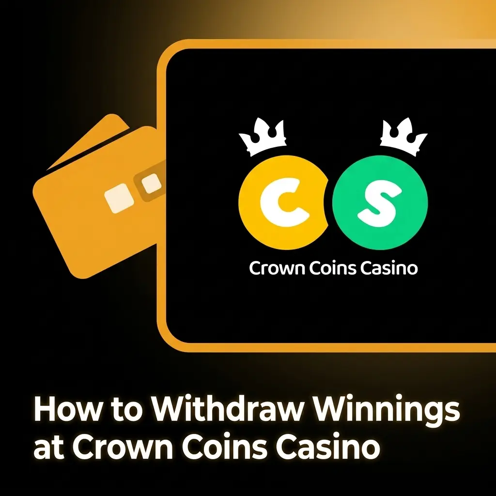 Crown Coins Casino withdrawal steps showing account dashboard, KYC verification, and Sweeps Coins redemption process