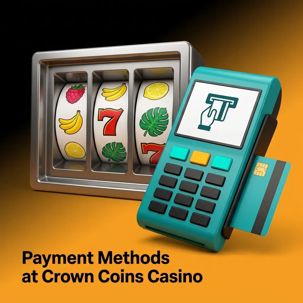 Crown Coins Casino payment methods showing deposit and withdrawal options including Apple Pay, Visa, Mastercard, and Skrill