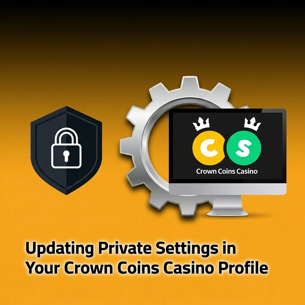 Crown Coins Casino account settings panel showing profile update options for email, password, and security configurations